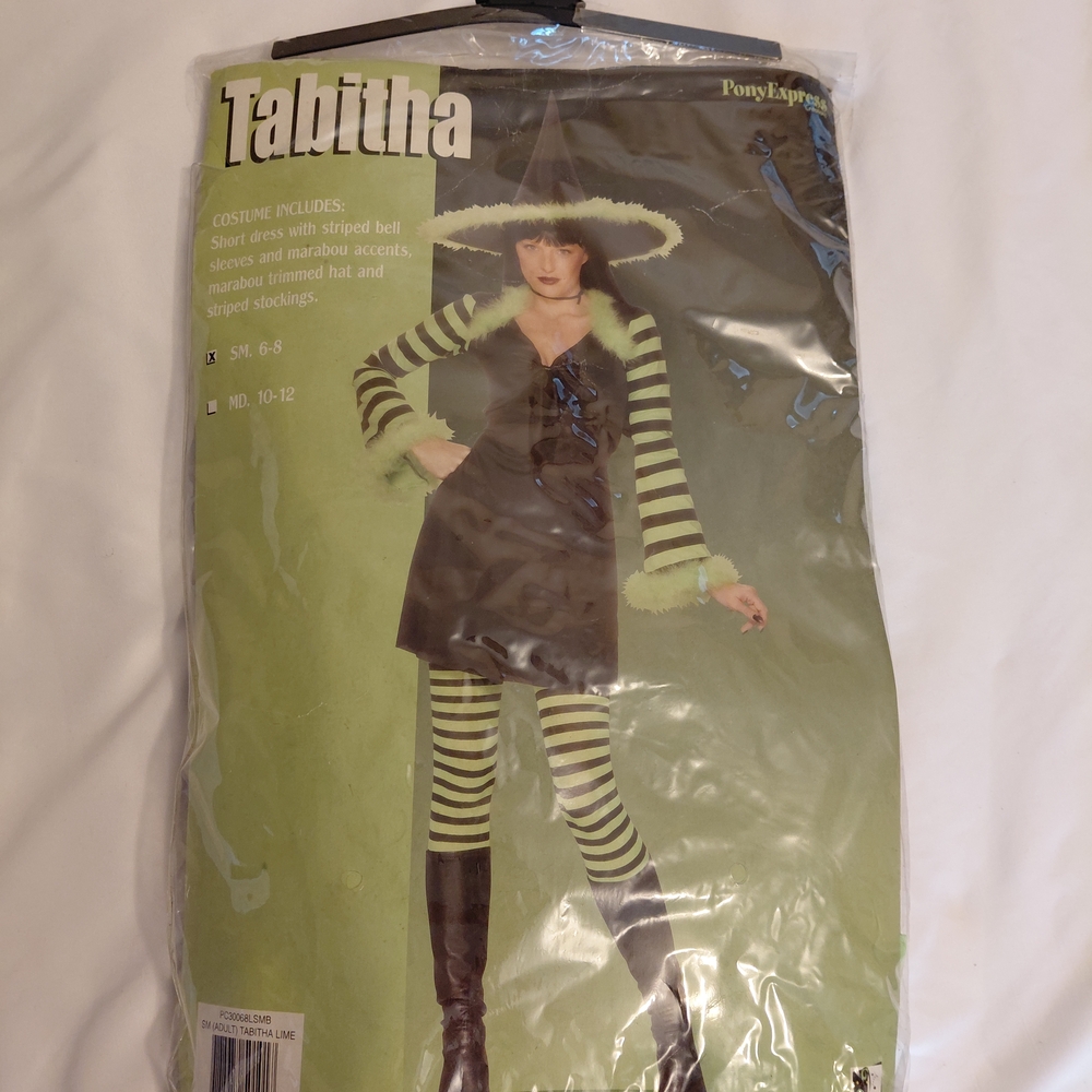 Tabitha Striped Green and Black Kids Costume